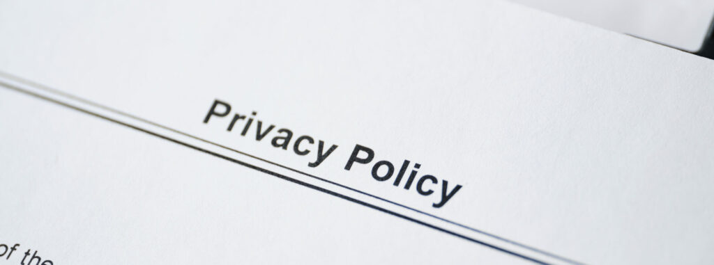 Privacy Policy Typed on form